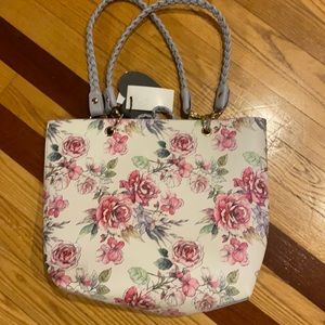 Floral pocketbook and matching wallet